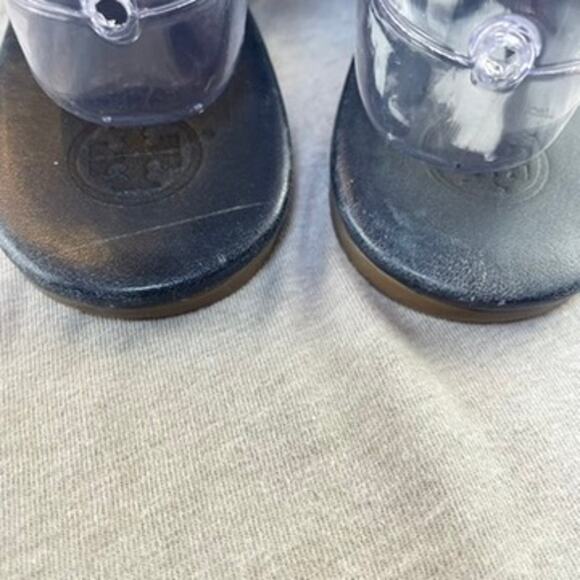 Tory Burch Miller Sandals Shoes Black Patent Leather 9 M - Picture 11 of 13